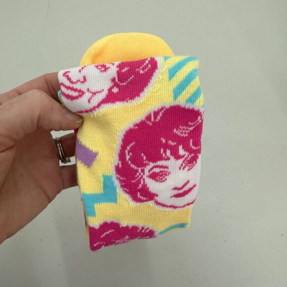 Golden Girls Yellow Crew Socks 1 Pair Womens OS - Picture 2 of 4